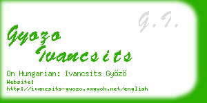 gyozo ivancsits business card